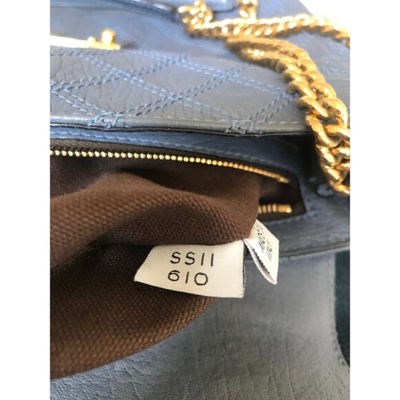 Marc Jacobs collection quilted blue large baroque single made in Italy bag - Picture 9 of 12